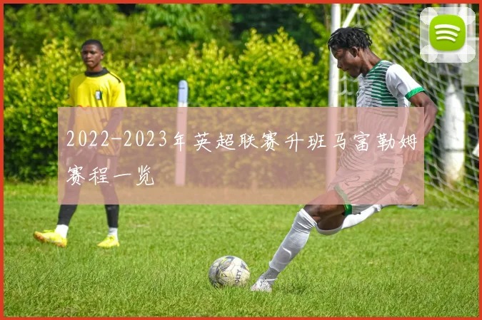 2022-2023年英超联赛升班马富勒姆赛程一览