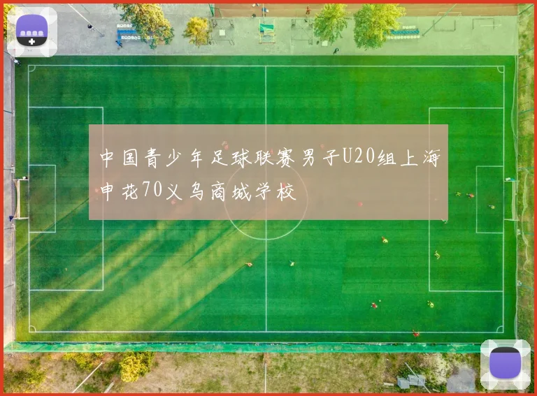 中国青少年足球联赛男子U20组上海申花70义乌商城学校